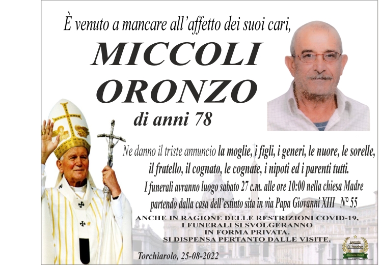 annuncio miccoli oronzo